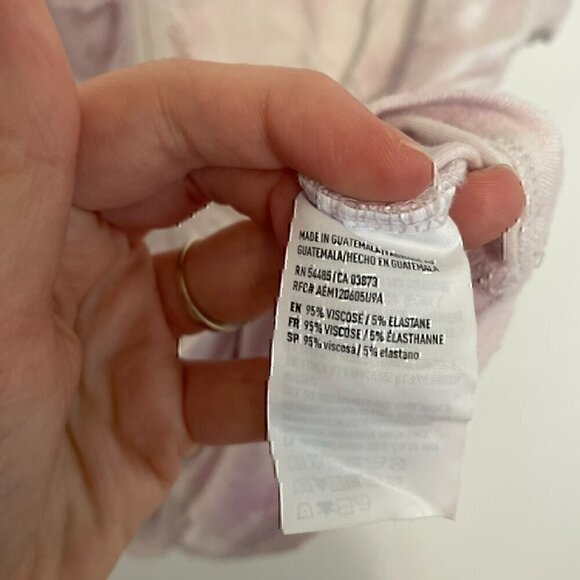 AMERICAN EAGLE Soft & Sexy T Cinch Front Tee Lilac Lavender Purple Boho Cropped - Picture 9 of 12